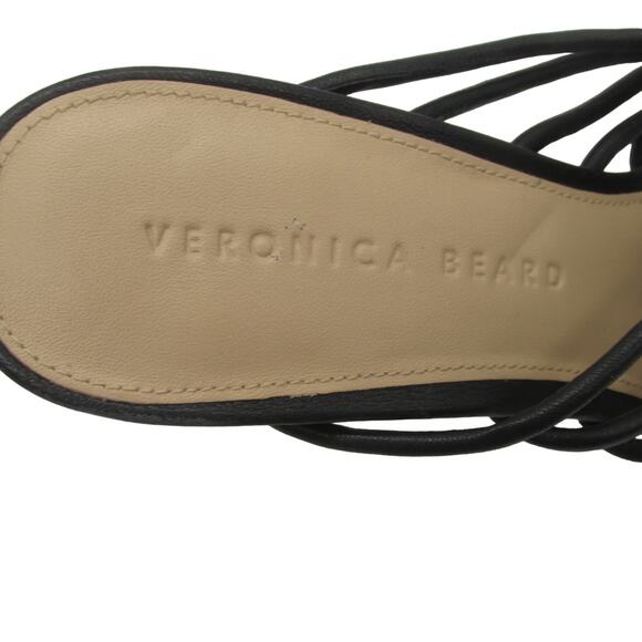 Veronica Beard NWOB Avita Black Leather Knotted Strap Sandal Size 6.5 Stiletto - Picture 10 of 11